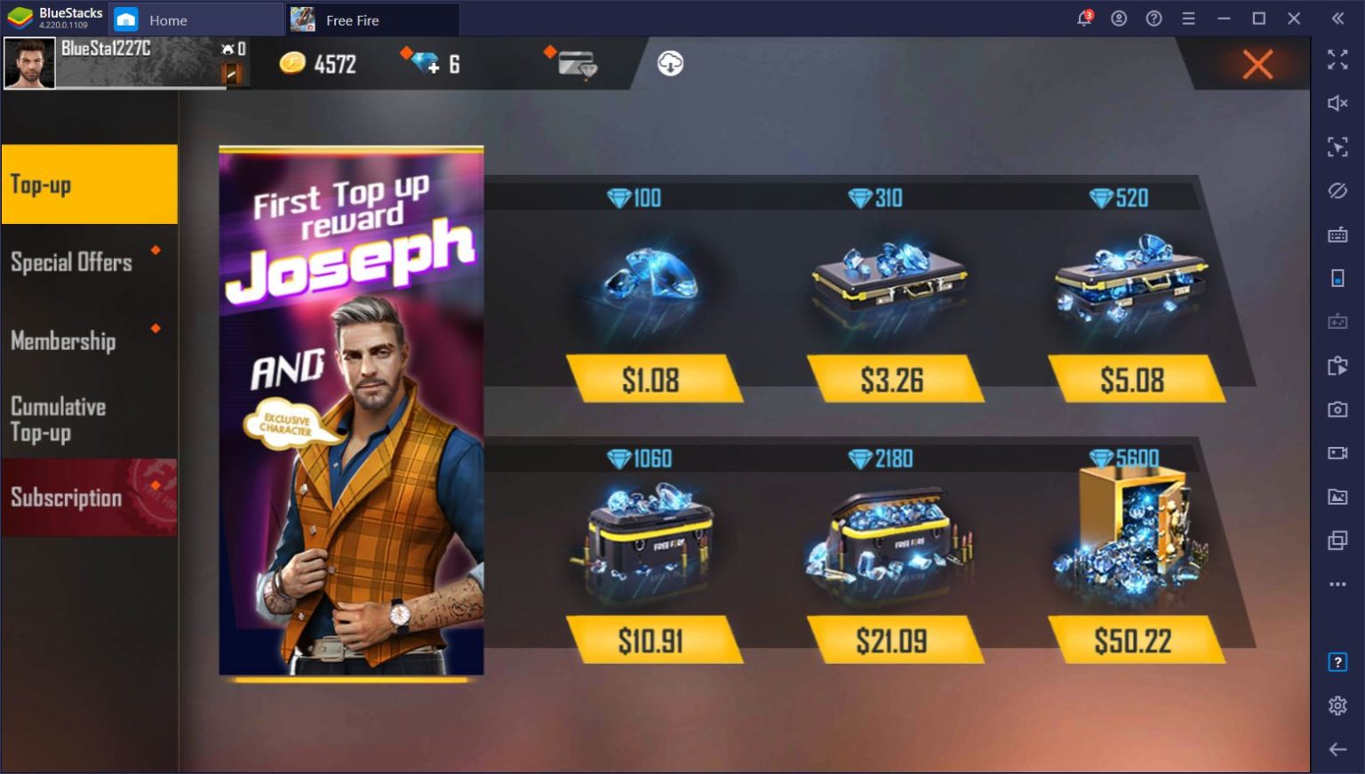 How to top up diamonds in free fire without money?