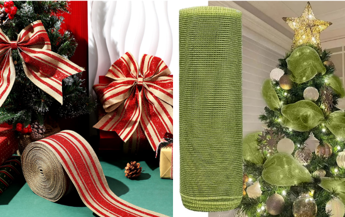 How to Make Your Christmas Shine with Ribbon and Deco Mesh