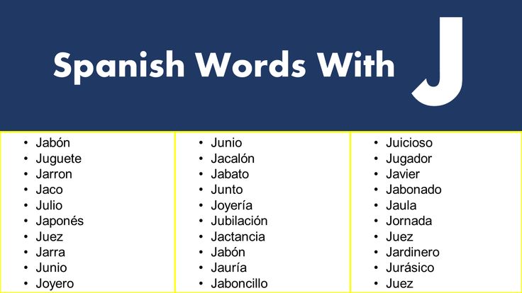Spanish Words That Start With J – Fun Vocabulary