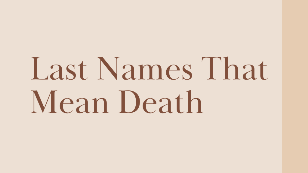surname meaning death