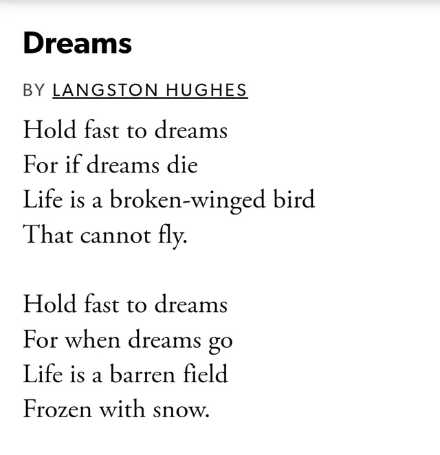 Dreams by Langston Hughes