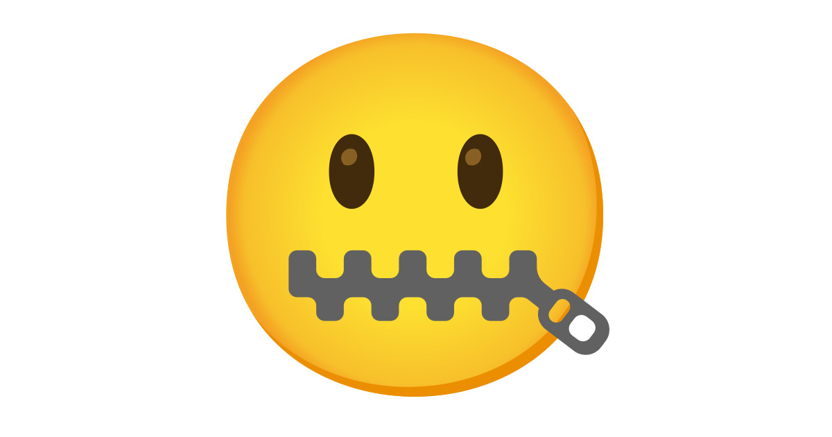 Emoji with Zipper Mouth
