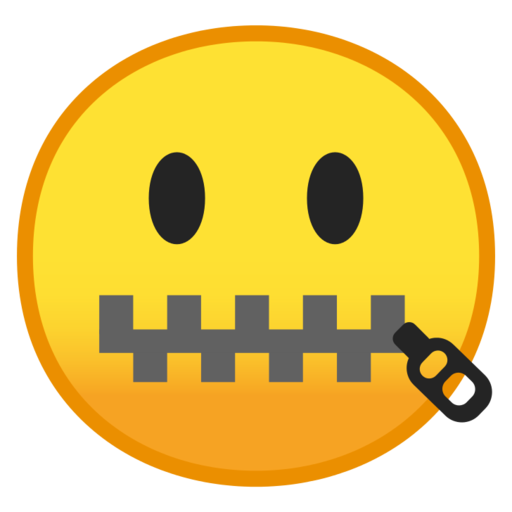 Emoji with Zipper Mouth
