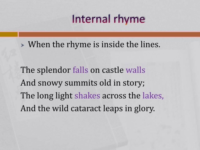 Example for Internal Rhyme: Crafting Vibrant Language with Rhythmic ...