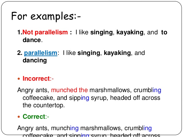 Parallelism Examples in Literature