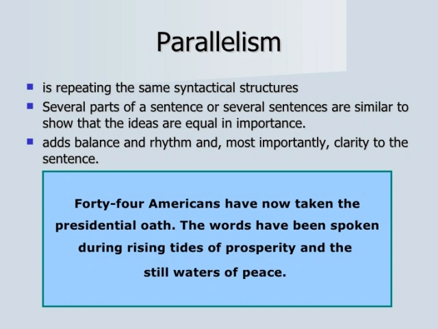 Parallelism Examples in Literature