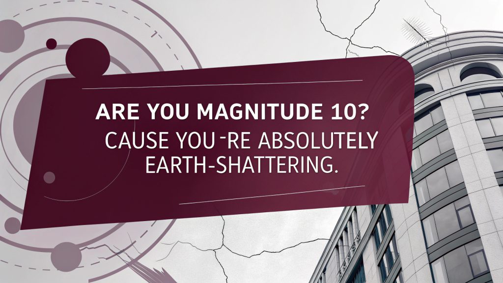 Pick Up Lines About Earthquake: Shake Up Romance with Funny and Flirty Rizz Pick Up Lines About Earthquake