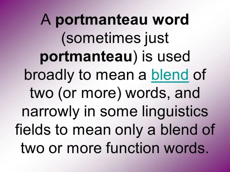 Portmanteau Meaning