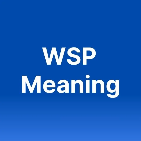 WSP Stands For