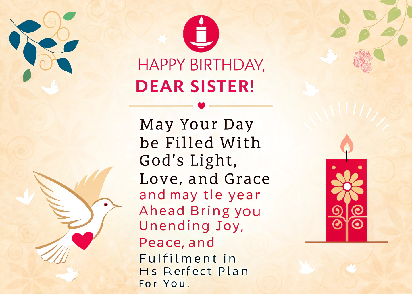 Birthday Wishes Christian Sister