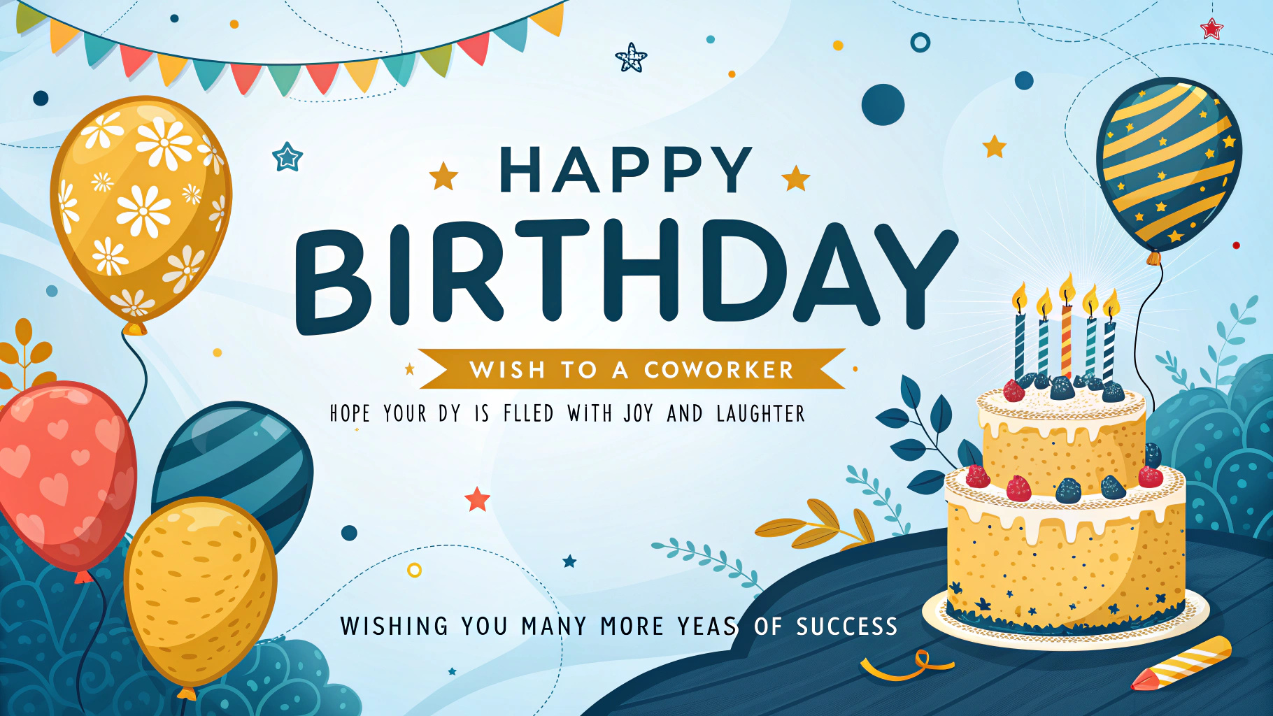 Happy Birthday Wish to a Coworker