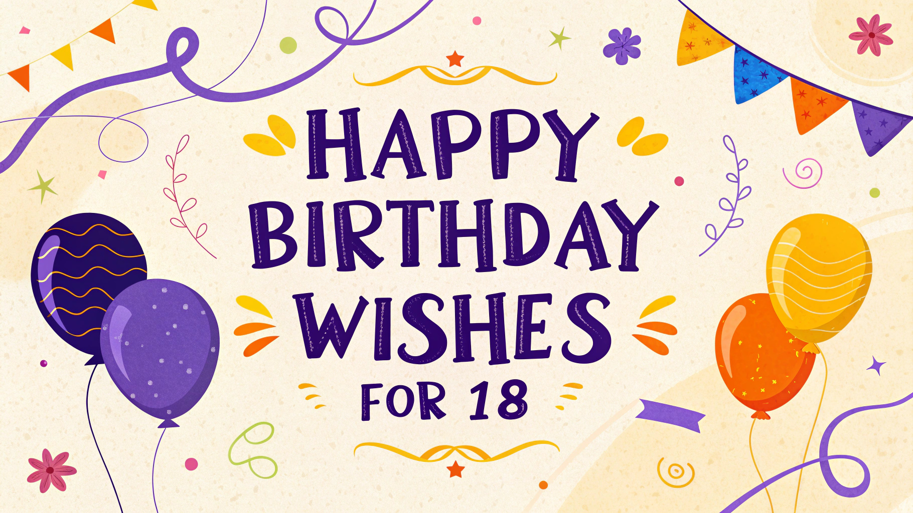 Happy Birthday Wishes for 18