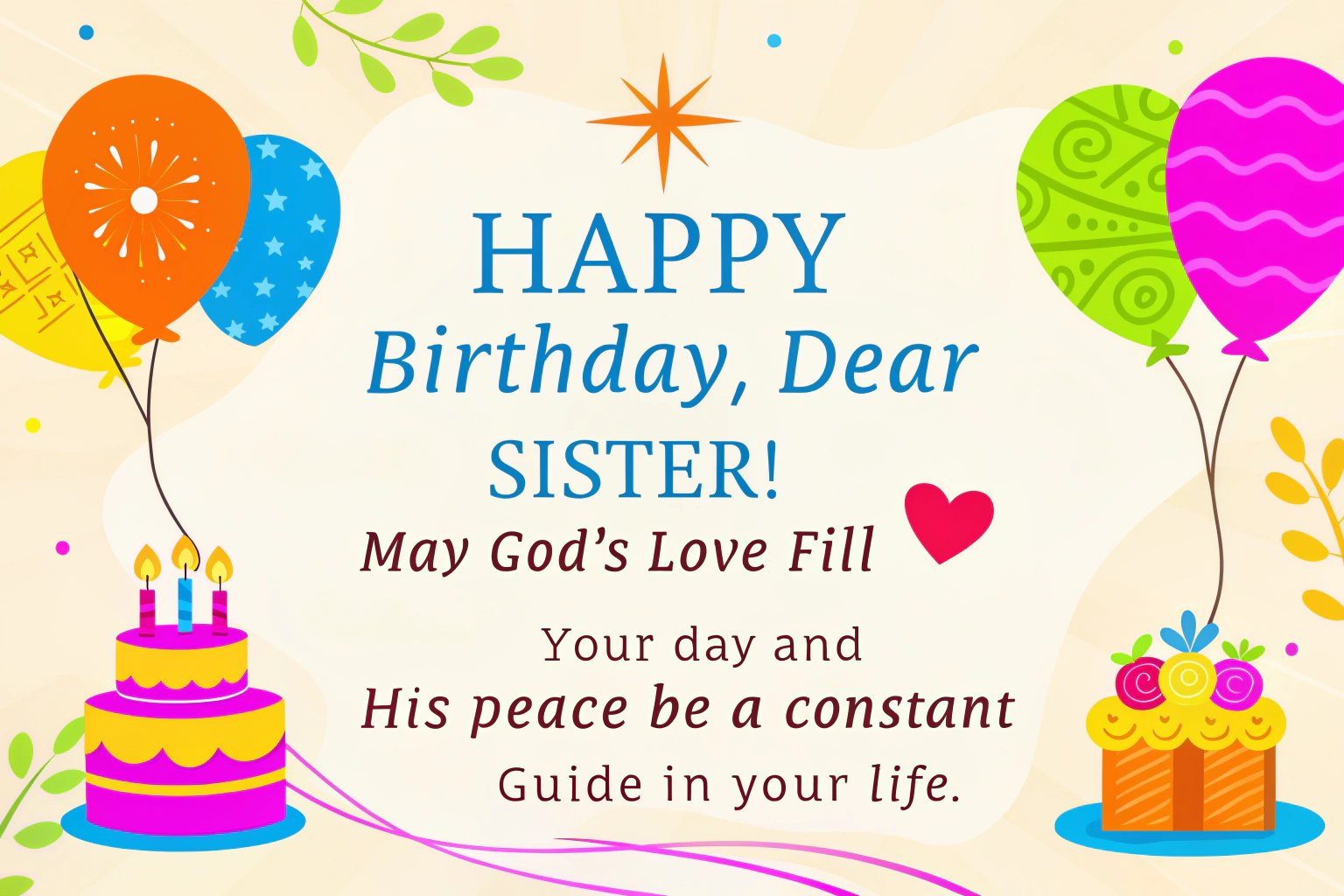Birthday Wishes for a Christian Sister